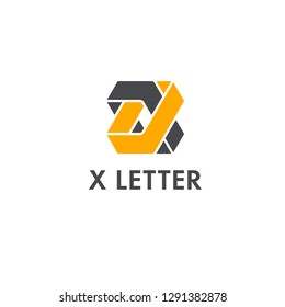 Vector logo design template for business. Letter X