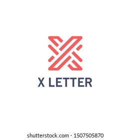 Vector logo design template for business. Letter x.