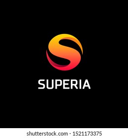 Vector logo design template for business. S letter sign.