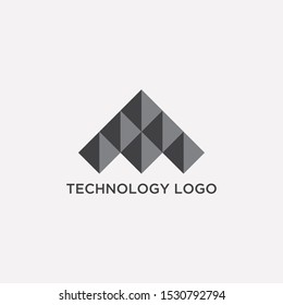 Vector logo design template for business. Technology sign.