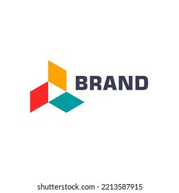 Vector logo design template for business. Arrows in different directions. 