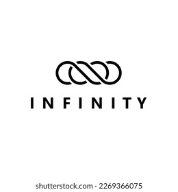 Plantilla de diseño de logotipo vectorial para empresas. Signo de infinito