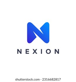 Vector logo design template for business. Letter N sign.