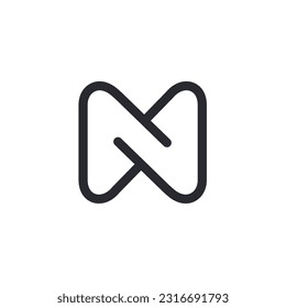 Vector logo design template for business. Letter N logo