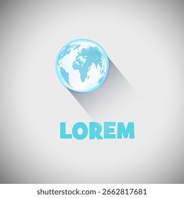 Plantilla de diseño de logotipo de Vector para negocios. Icono global. IA no, Ilustración vectorial.