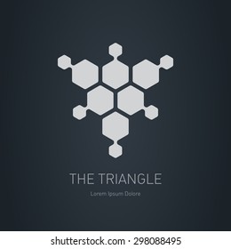 Vector logo design template. Business icon. Innovation or high tech company logotype. Abstract Triangle.