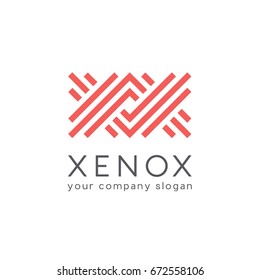 Vector logo design template for business. Letter x.