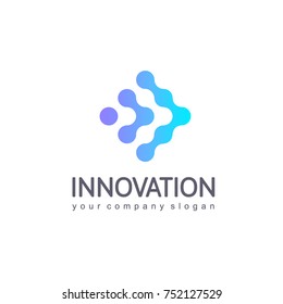 Vector Logo Design Template For Business. Innovation Sign.