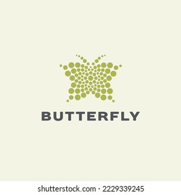 Vector logo design template. Butterfly sign.