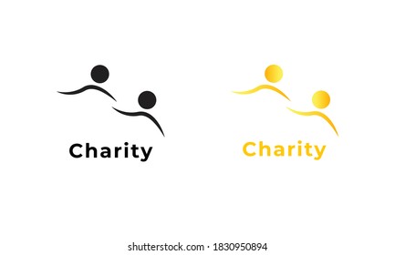 Vector logo design template for charity and care.care logo template icon design. Foundation vector illustration.