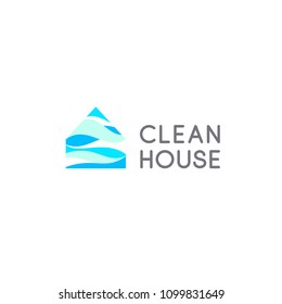 Vector logo design template for cleaning company