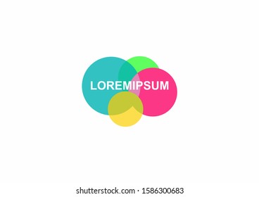 Vector logo design template. Colorful Round concept