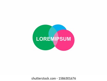 Vector logo design template. Colorful bubble concept