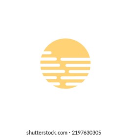 Vector logo design template. Colorful doodle sun. Design concept for ecology, environment, travel agency, tropical resort, hotel beach, spa. Summer vacation symbol.