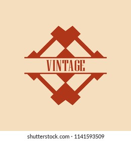 Vector logo design template concept in Art Deco style . Geometrical badge. Emblem for fashion, beauty and jewelry industry