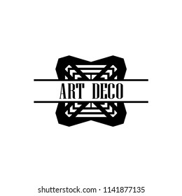 Vector logo design template concept in Art Deco style . Geometrical badge. Emblem for fashion, beauty and jewelry industry