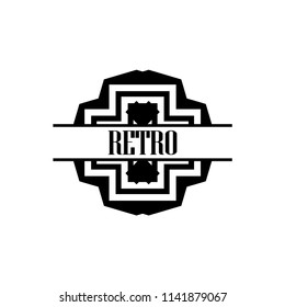 Vector logo design template concept in Art Deco style . Geometrical badge. Emblem for fashion, beauty and jewelry industry
