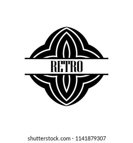 Vector logo design template concept in Art Deco style . Geometrical badge. Emblem for fashion, beauty and jewelry industry