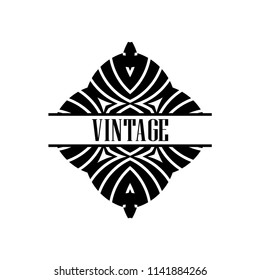 Vector logo design template concept in Art Deco style . Geometrical badge. Emblem for fashion, beauty and jewelry industry