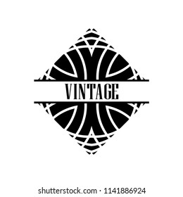Vector logo design template concept in Art Deco style . Geometrical badge. Emblem for fashion, beauty and jewelry industry