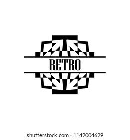 Vector logo design template concept in Art Deco style . Geometrical badge. Emblem for fashion, beauty and jewelry industry