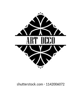 Vector logo design template concept in Art Deco style . Geometrical badge. Emblem for fashion, beauty and jewelry industry
