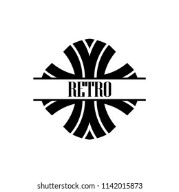 Vector logo design template concept in Art Deco style . Geometrical badge. Emblem for fashion, beauty and jewelry industry