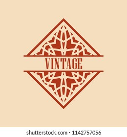 Vector logo design template concept in Art Deco style . Geometrical badge. Emblem for fashion, beauty and jewelry industry