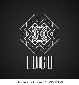 Vector logo design template concept in modern art deco style. Emblem for fashion, beauty and jewelry industry