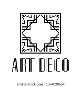 Vector logo design template concept in modern art deco style. Emblem for fashion, beauty and jewelry industry