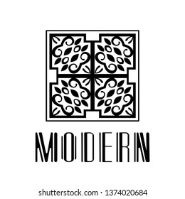 Vector logo design template concept in modern art deco style. Emblem for fashion, beauty and jewelry industry