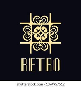 Vector logo design template concept in modern art deco style. Emblem for fashion, beauty and jewelry industry