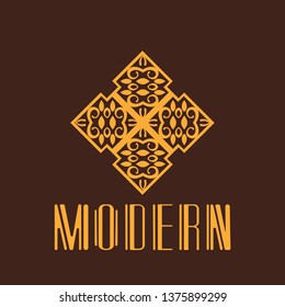 Vector logo design template concept in modern art deco style. Emblem for fashion, beauty and jewelry industry