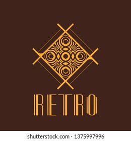 Vector logo design template concept in modern art deco style. Emblem for fashion, beauty and jewelry industry