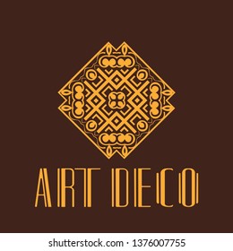 Vector logo design template concept in modern art deco style. Emblem for fashion, beauty and jewelry industry