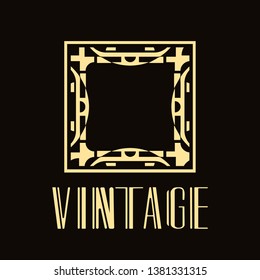 Vector logo design template concept in modern art deco style. Emblem for fashion, beauty and jewelry industry