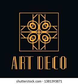 Vector logo design template concept in modern art deco style. Emblem for fashion, beauty and jewelry industry