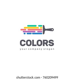 Vector logo design template for creativity. Colorful sign