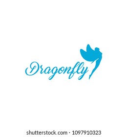 Vector logo design template. Dragonfly sign