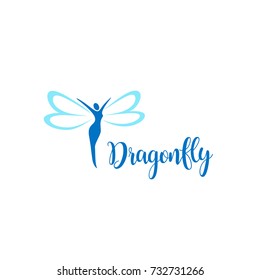 Vector logo design template. Dragonfly sign