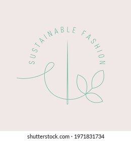 Vector logo design template and emblem. Sustainable fashion badge. 