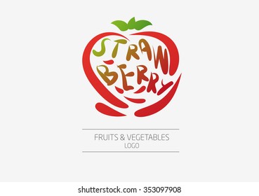 Vector logo design. Template. Fruit and vegetable icon.