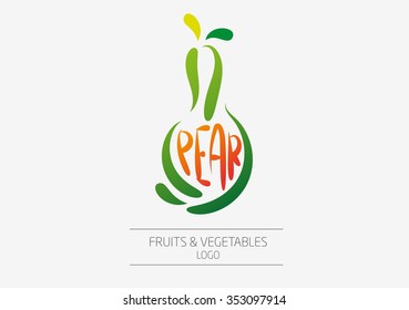 Vector logo design. Template. Fruit and vegetable icon.