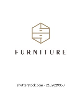 Vector logo design template for furniture companies.