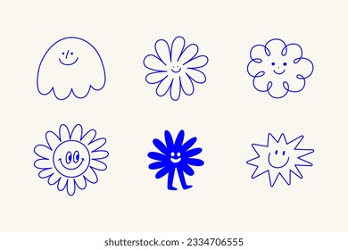 Vector logo design template and graphic elements for advertising, branding, posters and banners, funny cartoon illustrations with smiling character and mascots, abstract stickers and line icons
