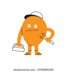 Vector logo design template and graphic elements for advertising; branding; posters and banners; funny cartoon illustrations with smiling character and mascot; abstract stickers and line icons;

