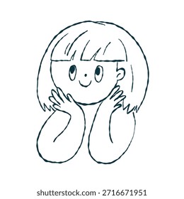 Plantilla de diseño de logotipo de Vector y elemento gráfico para publicidad, marca, carteles y Anuncios, ilustración divertida de dibujos animados con personaje de niña sonriente y mascota 