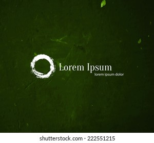 Vector logo design template - grungy hand drawn circle
