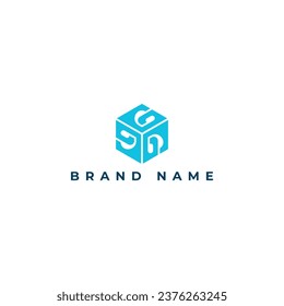 Vector logo design template. Hexagon infinity loop shape,  business technology abstract symbol. Elegant letter G icon and Professional blue color letter icon design on a white background.