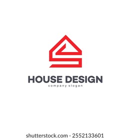 Vector logo design template. House design abstract sign.